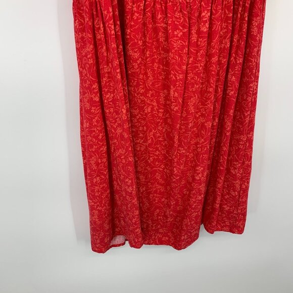 Terra & Sky Dress Tie Back Short Puff Sleeve Linen Blend - Picture 7 of 11